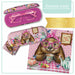 Glasses case with bear design and pink glasses, featuring 'Home Sweet Home' text.