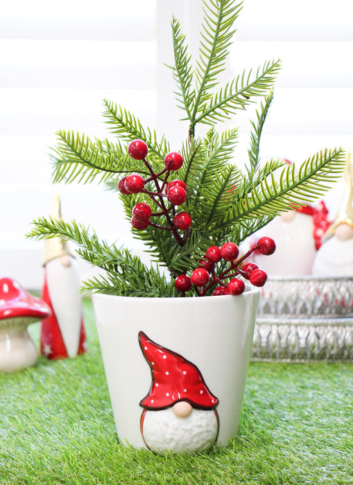 Christmas Santa Ceramic Planter Pot