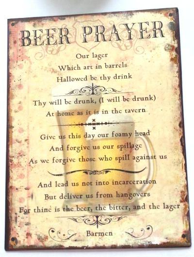 Beer Prayer Plaque Plaque/Sign Get Posh 