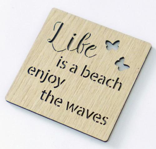 Butterfly Kisses Coaster of Inspiration Room Decor Arton Life is a Beach 