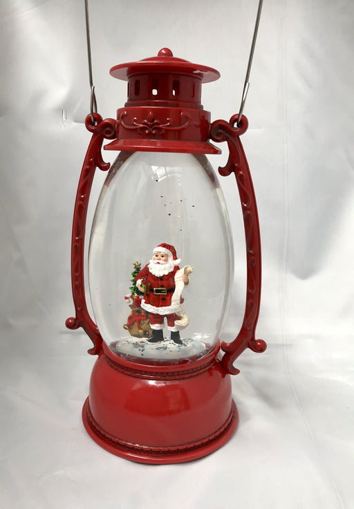Christmas Lantern - Red Oval with Santa's List Christmas Cotton Candy 
