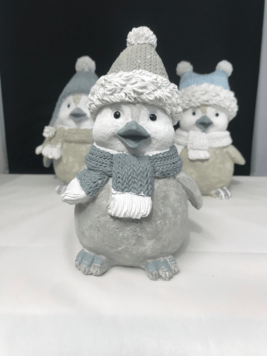 Christmas Penguins - Ceramic Christmas Coast to Coast Blue Scarf 