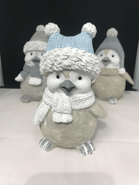 Christmas Penguins - Ceramic Christmas Coast to Coast White Scarf 