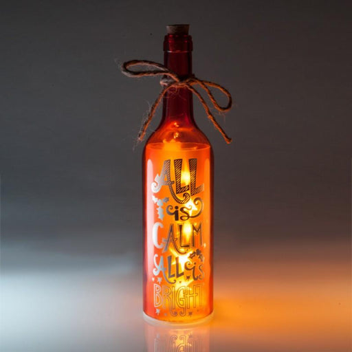 Christmas Wishlight Bottle Night Light MDI All is Calm 
