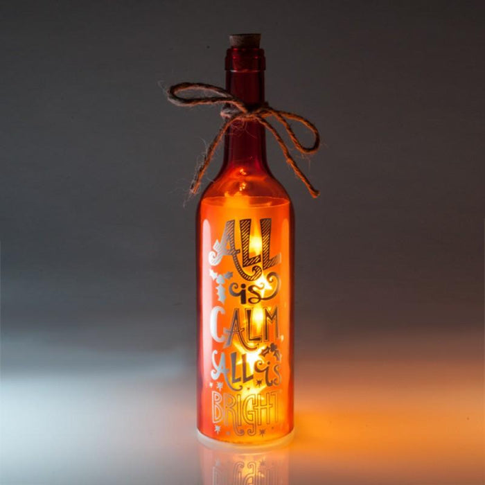 Christmas Wishlight Bottle Night Light MDI All is Calm 