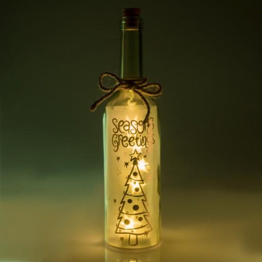 Christmas Wishlight Bottle Night Light MDI Season Greeting 