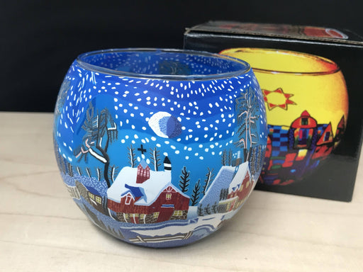 Glowing Art Glass Candle Holders Christmas Art de Lumina Christmas Night 