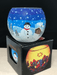 Glowing Art Glass Candle Holders Christmas Art de Lumina Snowman 