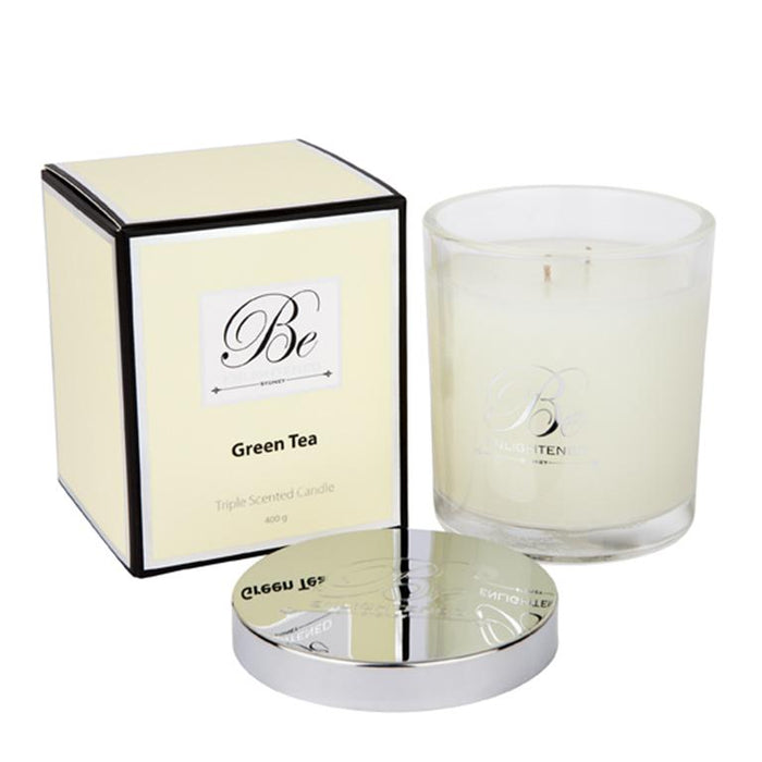 Green Tea Elegant Triple Scented Candle Candle Be Enlightened 