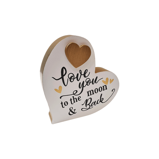 Heart Block Plaque/Sign Urban Nest Living Love You 