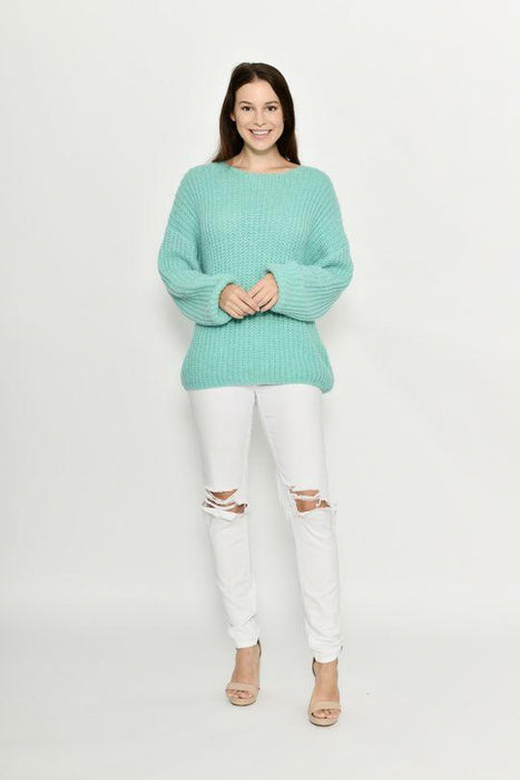 Knit Jumper with Drop Shoulder Seam Clothing Cali&Co 