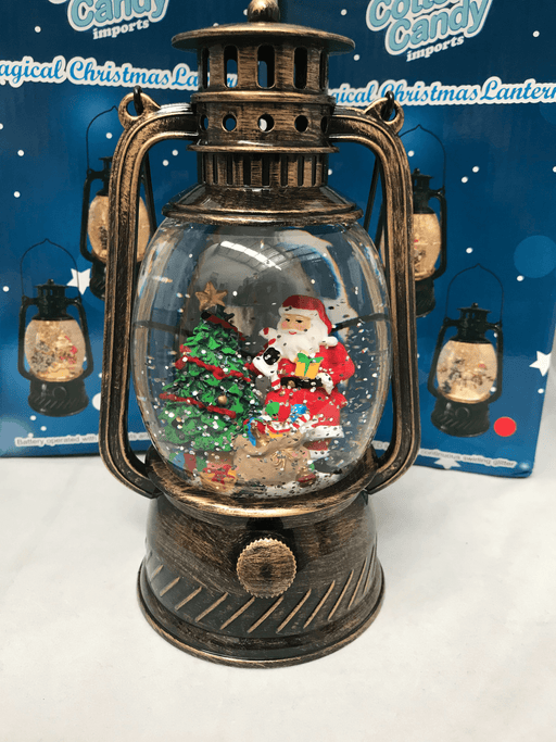 Magical Christmas Lantern Christmas Cotton Candy Santa by Tree 
