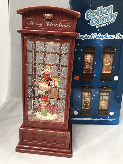 Magical Telephone Box with Christmas Scene Christmas Cotton Candy Elf 