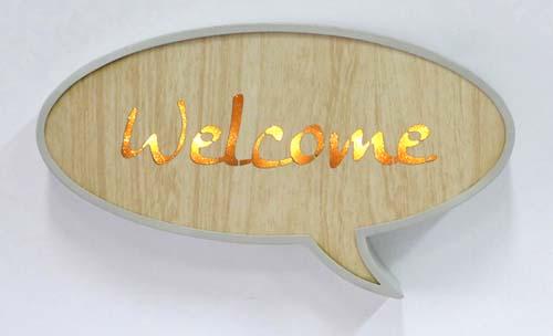 Message Wall Art LED Signs Room Decor Arton Welcome 