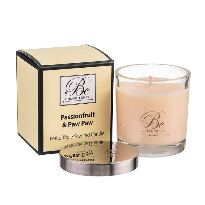 Passionfruit & Paw Paw Triple Scented Petite Candle Candle Be Enlightened 