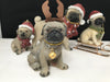 Pug Christmas Ornament Christmas Nicholas Pug with Antlers 