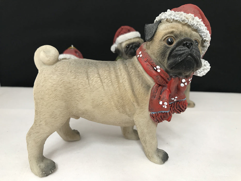 Pug Christmas Ornament Christmas Nicholas Standing Pug 