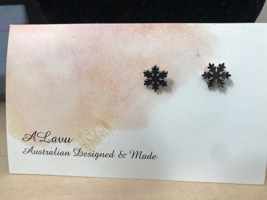 Snowflake Earrings Stainless Steel Jewellery Alavu 