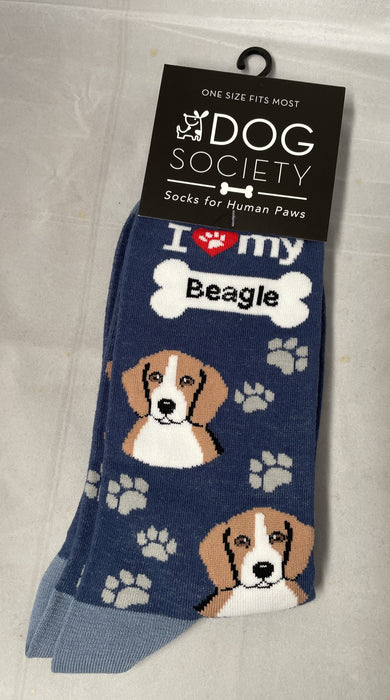 Sock Society Novelty Socks Clothing Gibson Importing Co. Beagle Navy 