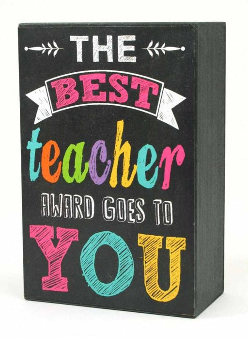 Teachers Block - Best Teacher Award Room Decor Arton 