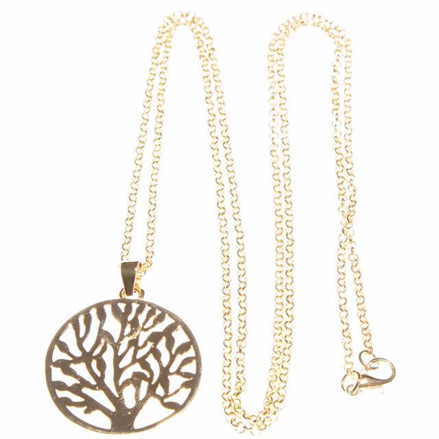 Tree of Life Gold Necklace Jewellery Zizu 