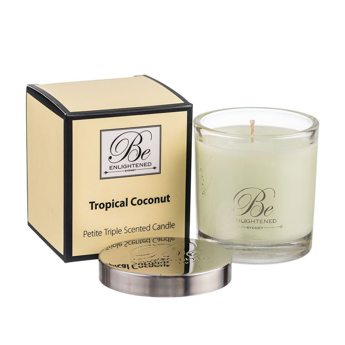 Tropical Coconut Triple Scented Petite Candle Candle Be Enlightened 