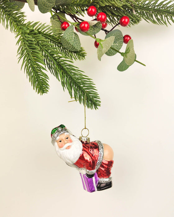 Christmas Tree Decoration - Santa with Pants Down